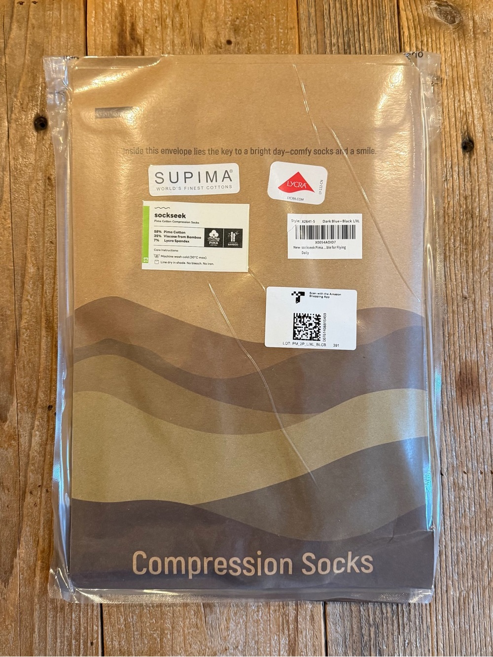 Men's Compression Socks - Black & Navy - Picture 2 of 3
